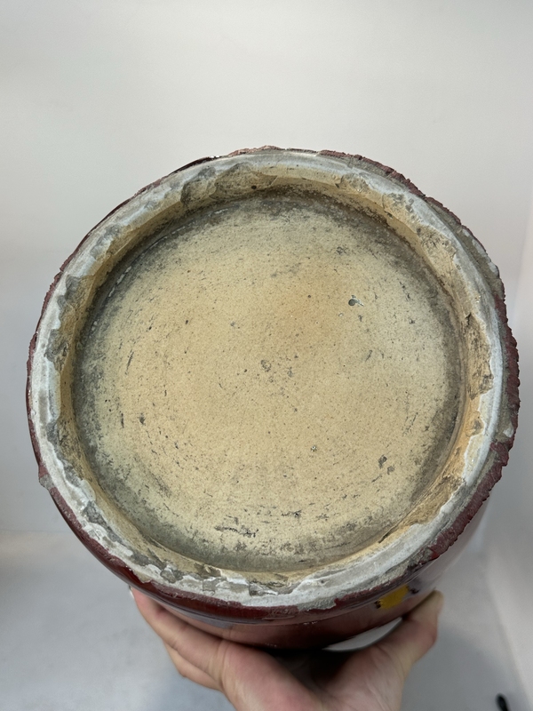 古玩陶瓷清中期鈞紅釉大瓶拍賣，當前價格96000元