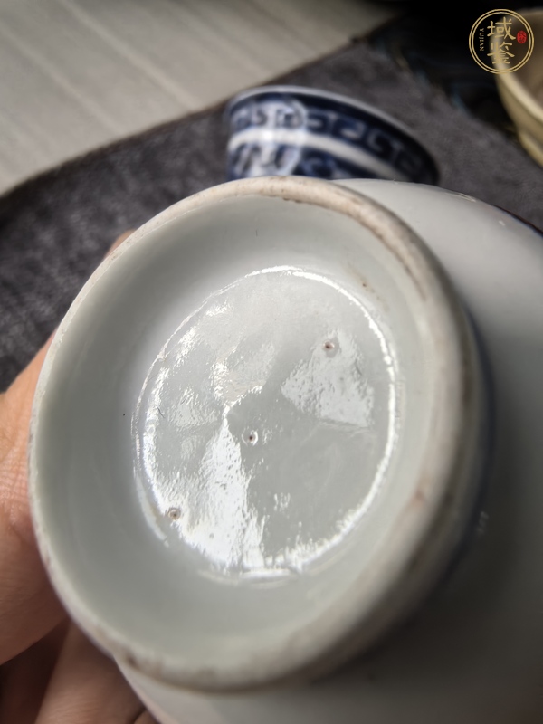 古玩陶瓷青花夔龍紋茶杯真品鑒賞圖