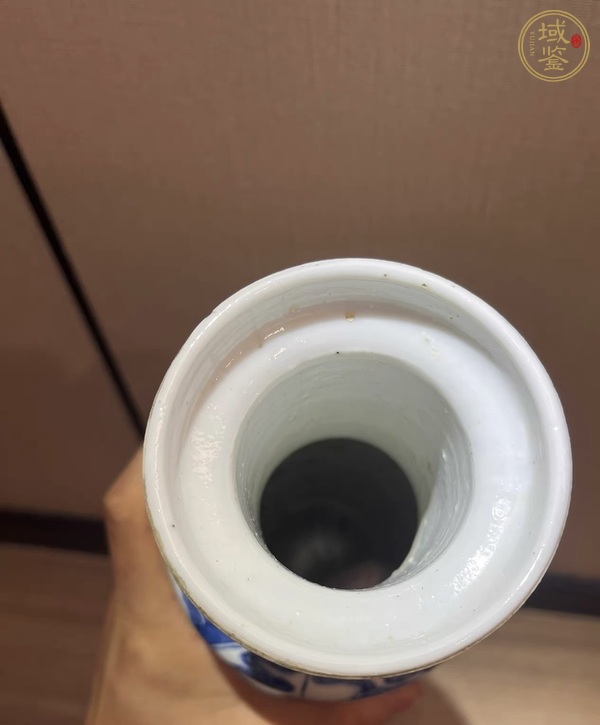 古玩陶瓷青花人物故事紋棒槌瓶真品鑒賞圖