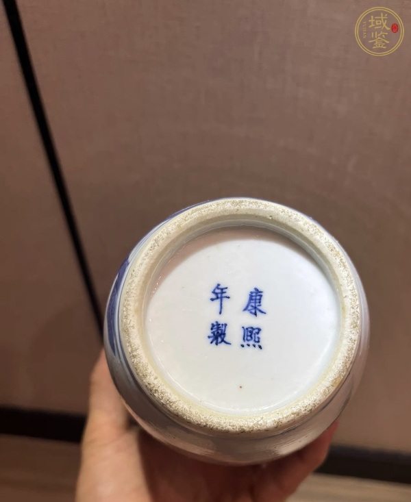 古玩陶瓷青花人物故事紋棒槌瓶真品鑒賞圖
