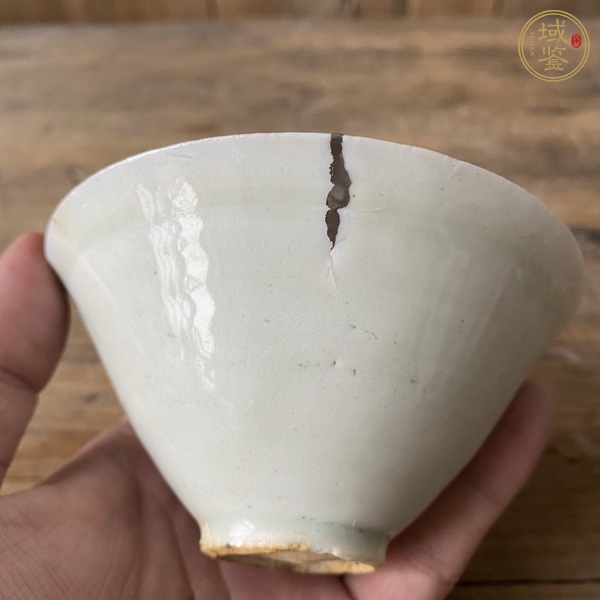 古玩陶瓷青白釉刻花茶盞真品鑒賞圖