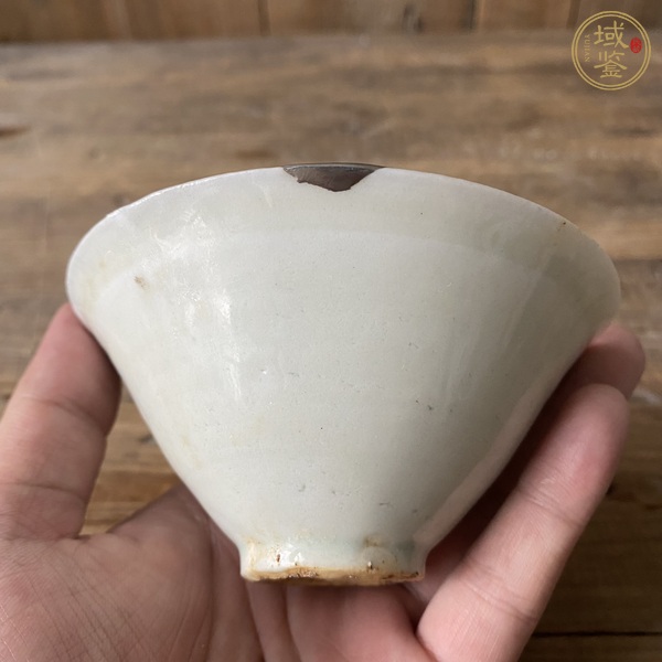古玩陶瓷青白釉刻花茶盞真品鑒賞圖