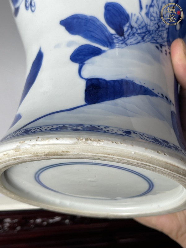古玩陶瓷清康熙 青花花鳥紋鳳尾尊真品鑒賞圖