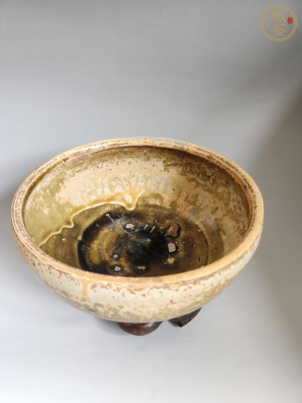 古玩陶瓷壽州窯黃釉缽真品鑒賞圖