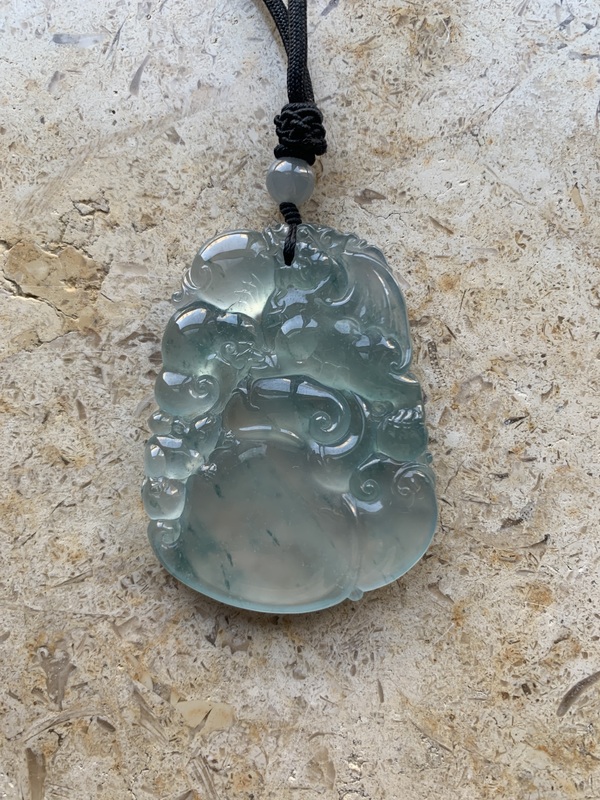 古玩玉器金魚墜拍賣，當前價格45000元