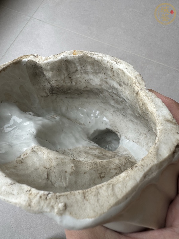 古玩陶瓷清末民初·白釉彌勒佛塑像真品鑒賞圖