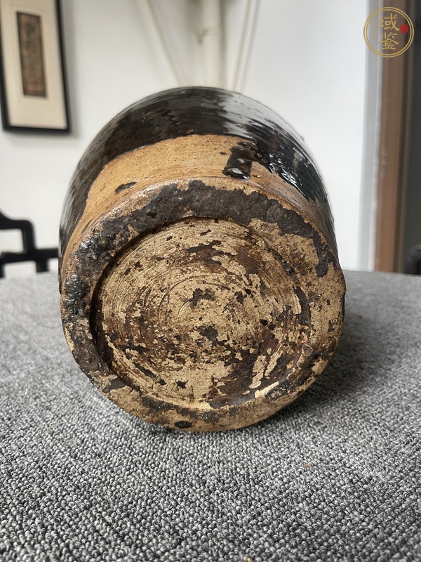 古玩陶瓷褐釉劃花梅瓶真品鑒賞圖