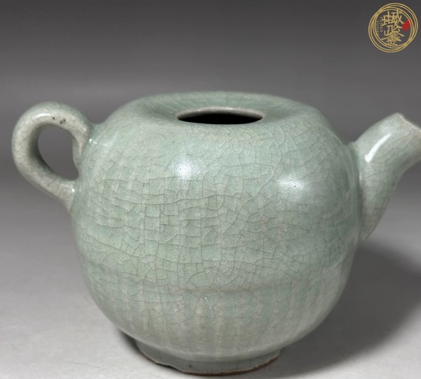 古玩陶瓷宋代·青釉瓜棱水注 真品鑒賞圖