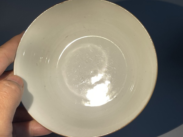 古玩陶瓷釉下彩花鳥紋茶碗拍賣，當(dāng)前價(jià)格100元