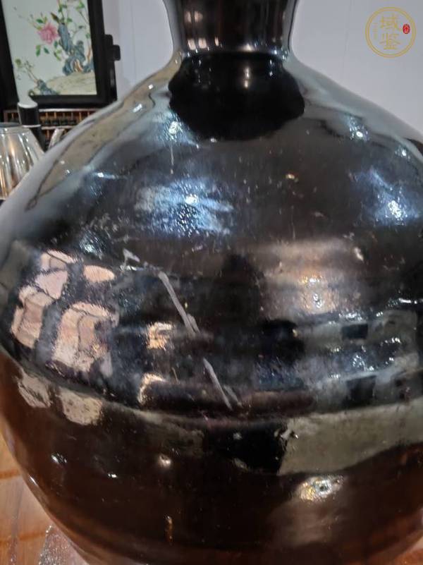 古玩陶瓷山西臨汾窯黑釉瓶真品鑒賞圖