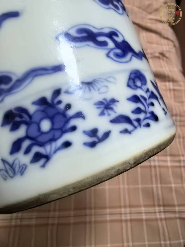 古玩陶瓷龍紋青花花觚真品鑒賞圖