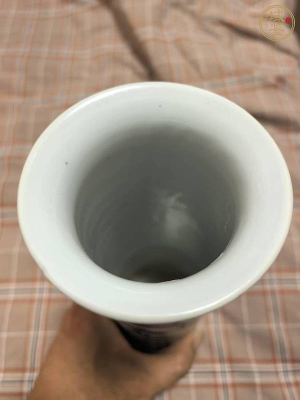 古玩陶瓷龍紋青花花觚真品鑒賞圖