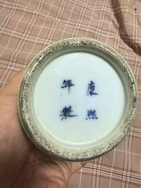 古玩陶瓷龍紋青花花觚真品鑒賞圖
