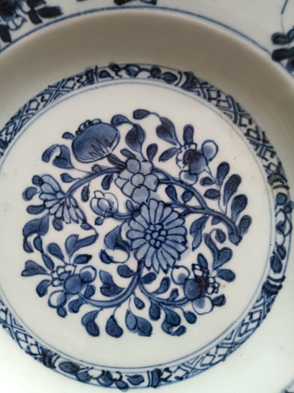 古玩陶瓷青花花卉紋盤拍賣，當前價格880元