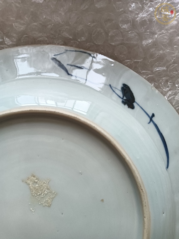 古玩陶瓷青花花卉紋盤真品鑒賞圖