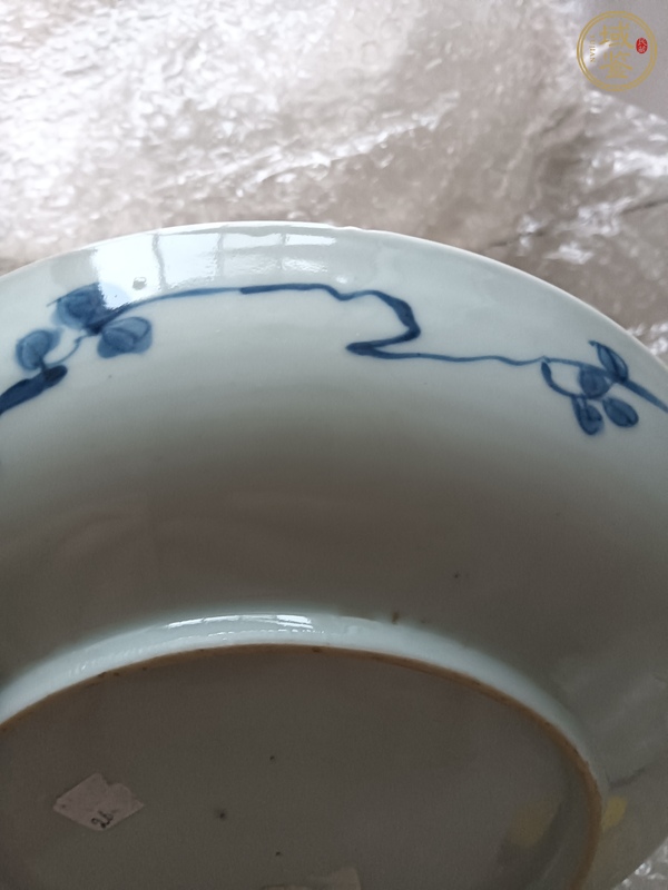 古玩陶瓷青花花卉紋盤真品鑒賞圖