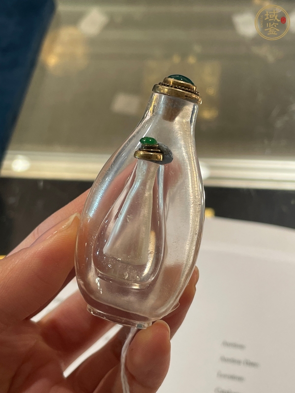 古玩玉器清代水晶鼻煙壺真品鑒賞圖