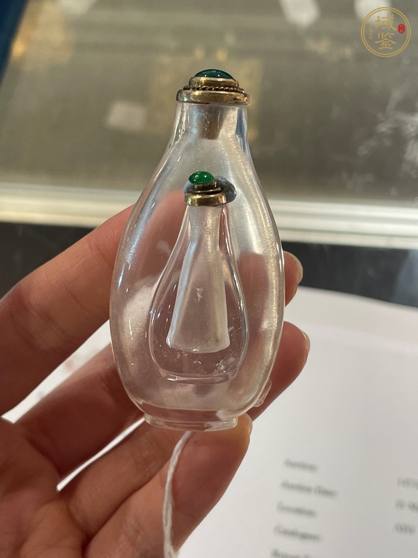 古玩玉器清代水晶鼻煙壺真品鑒賞圖