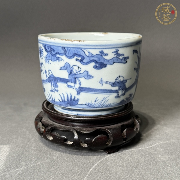 古玩陶瓷青花嬰戲圖香爐真品鑒賞圖