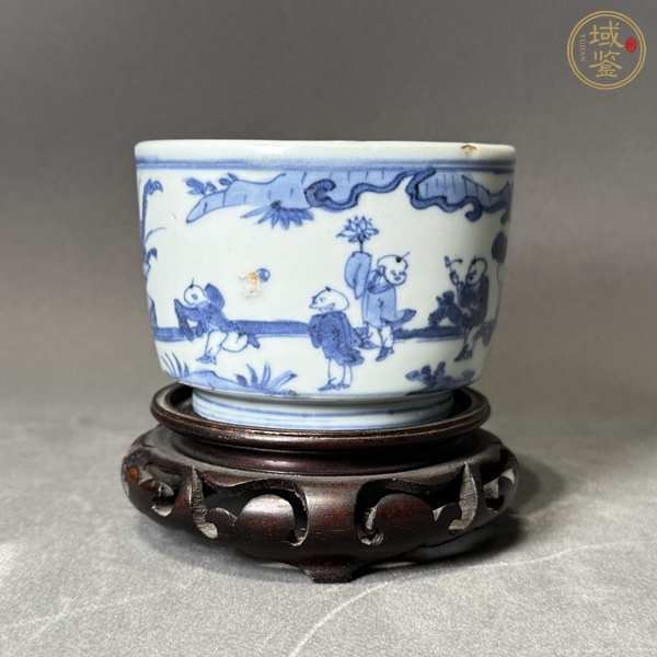 古玩陶瓷青花嬰戲圖香爐真品鑒賞圖