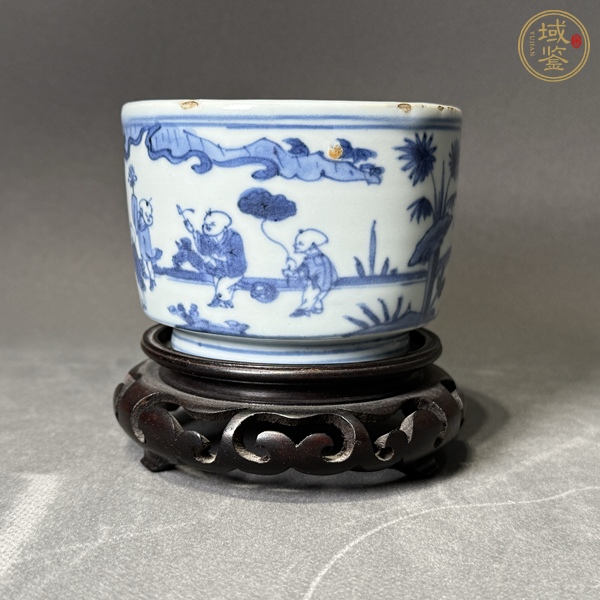 古玩陶瓷青花嬰戲圖香爐真品鑒賞圖