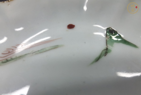 古玩陶瓷明天啟 青花五彩山水紋花口盤真品鑒賞圖