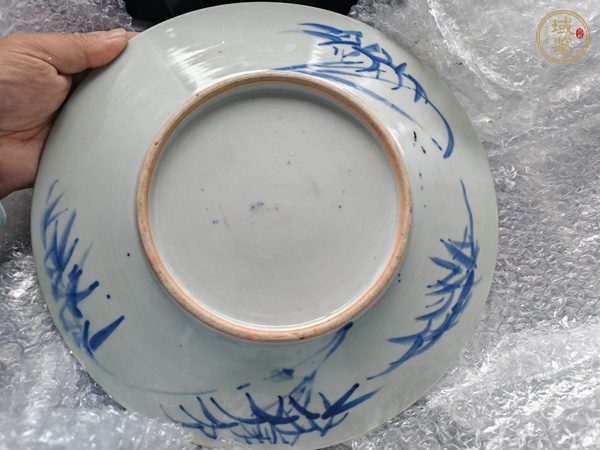 古玩陶瓷青花花卉紋盤真品鑒賞圖