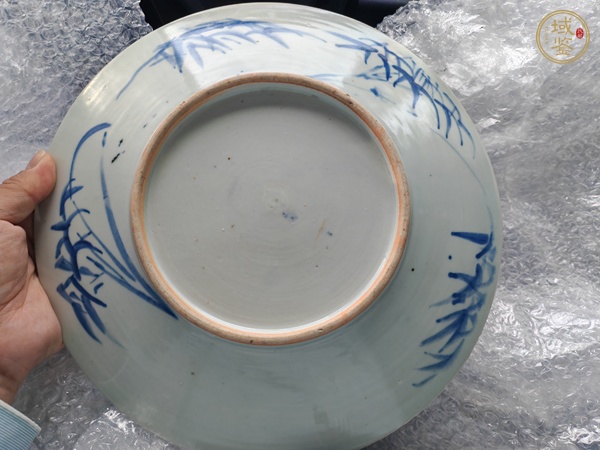 古玩陶瓷青花花卉紋盤真品鑒賞圖
