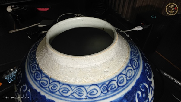 古玩陶瓷青花纏枝花卉紋罐真品鑒賞圖