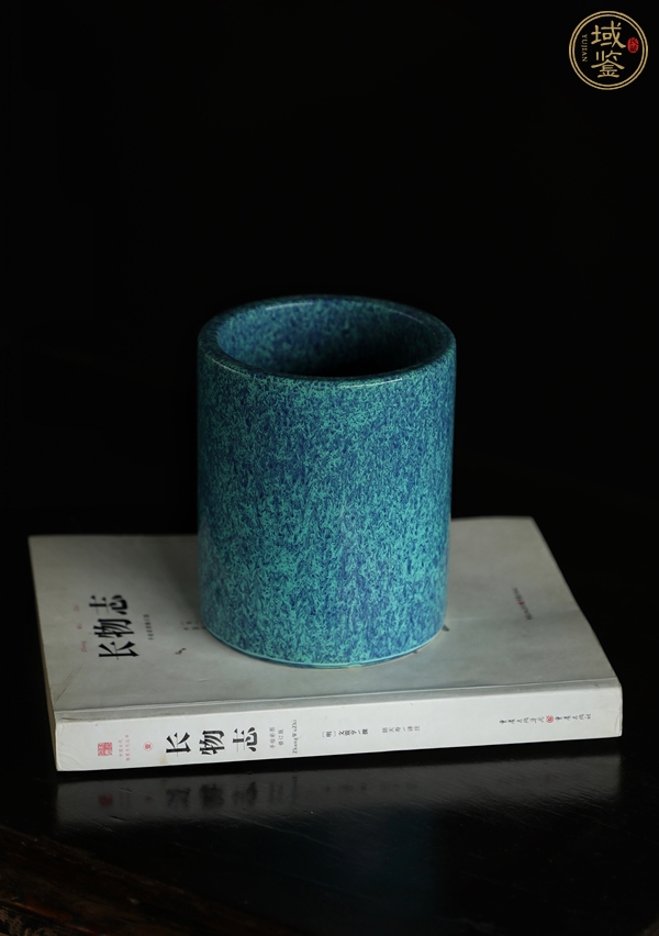 古玩陶瓷爐鈞釉筆筒真品鑒賞圖