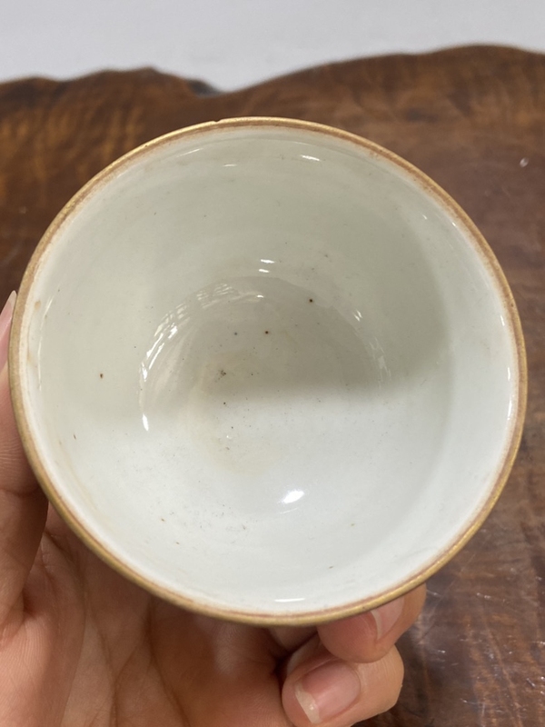 古玩陶瓷乾隆年制寄托款晚清民國(guó)粉彩什錦杯拍賣，當(dāng)前價(jià)格980元