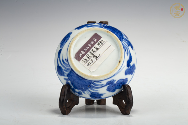 古玩陶瓷清康熙·青花花卉紋蓋盒真品鑒賞圖