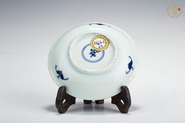 古玩陶瓷清早·青花五福捧壽紋碟真品鑒賞圖