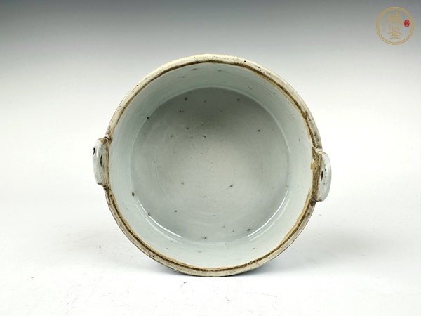 古玩陶瓷清中期·青花松竹梅蓋盒真品鑒賞圖
