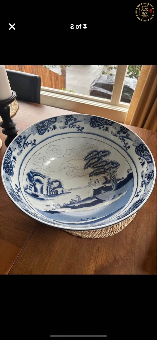古玩陶瓷山水紋碗真品鑒賞圖