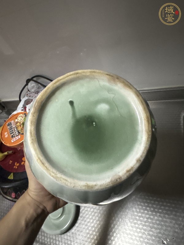 古玩陶瓷綠釉蓋罐真品鑒賞圖