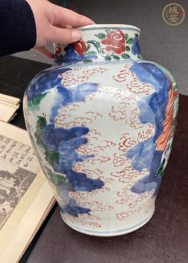 古玩陶瓷五彩八仙紋將軍罐真品鑒賞圖