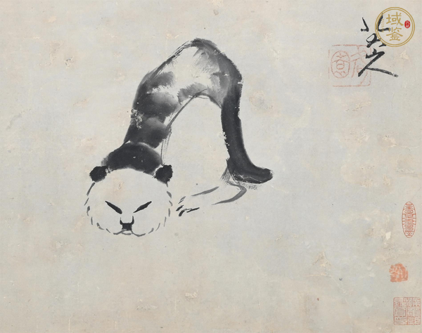 古玩字畫八大山人款《貓》真品鑒賞圖