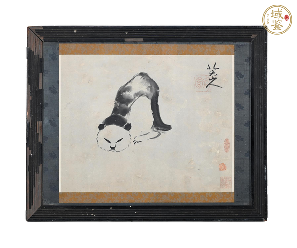 古玩字畫八大山人款《貓》真品鑒賞圖