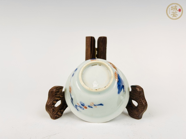 古玩陶瓷清康熙·青花礬紅人物故事杯真品鑒賞圖