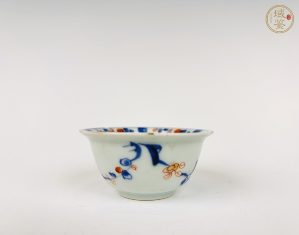 古玩陶瓷清康熙·青花礬紅人物故事杯真品鑒賞圖