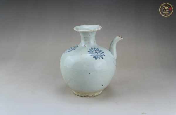 古玩陶瓷青花花卉紋單手執(zhí)壺真品鑒賞圖