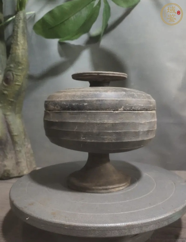 古玩陶瓷漢代灰陶豆真品鑒賞圖
