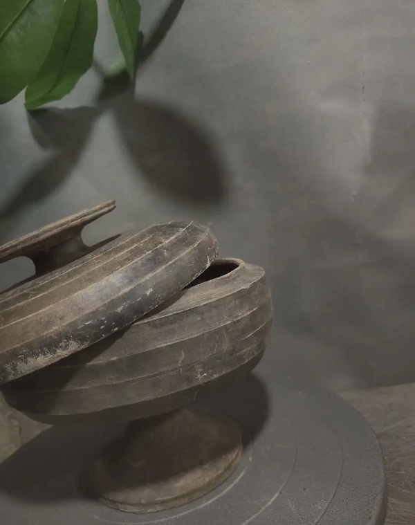 古玩陶瓷漢代灰陶豆拍賣，當(dāng)前價(jià)格900元
