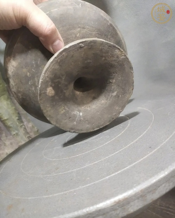 古玩陶瓷漢代灰陶豆真品鑒賞圖