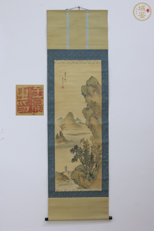 古玩字畫秋景山水真品鑒賞圖