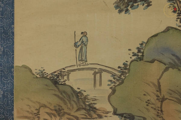 古玩字畫秋景山水真品鑒賞圖