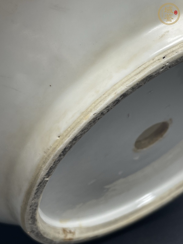 古玩陶瓷晚清淺降彩花鳥盆真品鑒賞圖