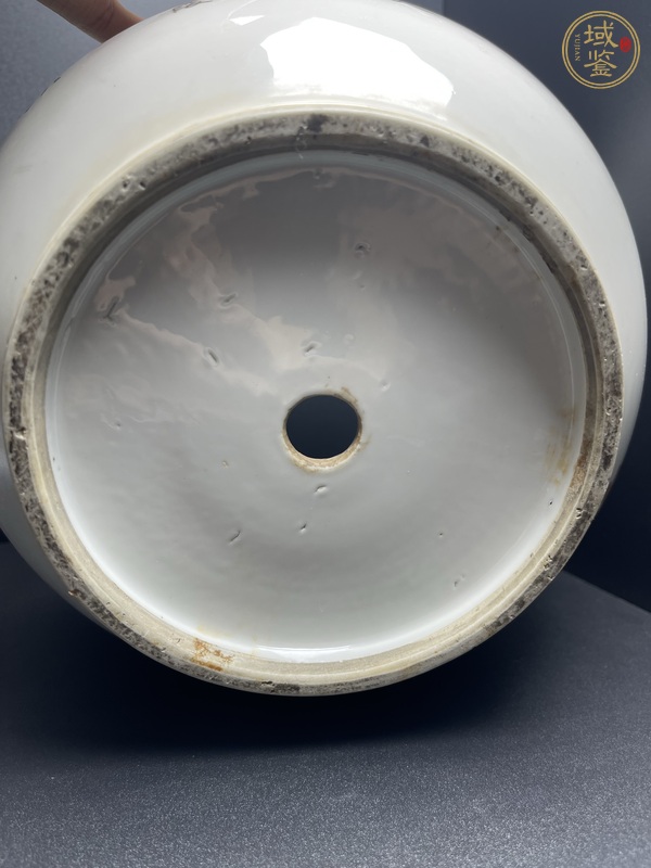 古玩陶瓷晚清淺降彩花鳥盆真品鑒賞圖