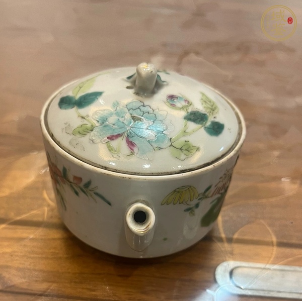古玩陶瓷花鳥紋粉彩執(zhí)壺真品鑒賞圖
